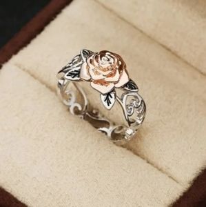 Sterling Silver Rose shape Ring, Sz. 7